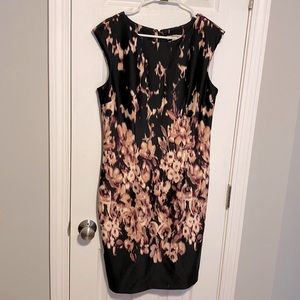 Blank with pink flowers dress